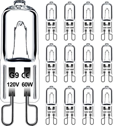 Ybek G9 Halogen Bulb 40w 120v T4 Jcd Type G9 Base 2 Pin Light Bulb Dimmable Warm White Pack Of