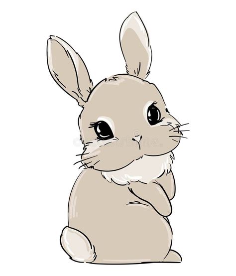 Cute Little Rabbit Hand Draw Stock Illustrations – 889 Cute Little ...