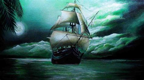 Pirate Ship Painting Storm at PaintingValley.com | Explore collection ...