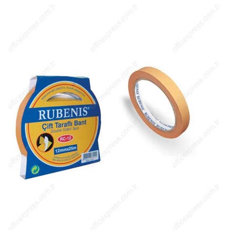 Rubenis RC 12 Çift Taraflı Bant 12 mm x 25 mt Özgün Ofis Kırtasiye