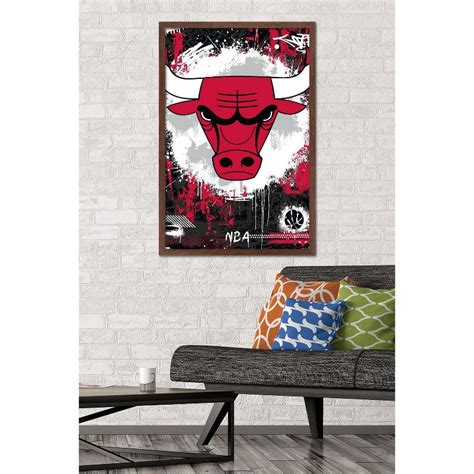 Trends International Nba Chicago Bulls Maximalist Logo 23 Framed Wall