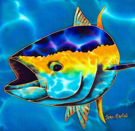 Yellowfin Tuna Painting By Daniel Jean Baptiste