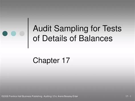 PPT Audit Sampling For Tests Of Details Of Balances PowerPoint