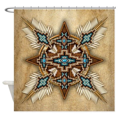 Native American Style Mandala Shower Curtain Cafepress Native