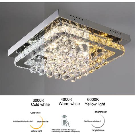 Crystal LED Flush Mount Ceiling Light