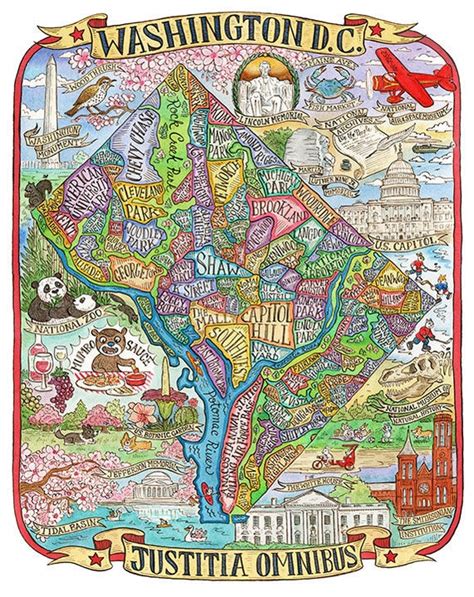 Washington Dc Neighborhood Map | Color 2018