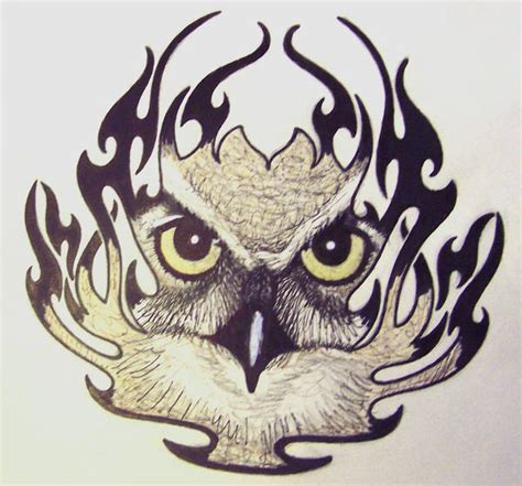 OWL Tribal Tattoo by bikerchickie on DeviantArt