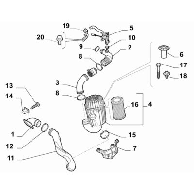 Fiat Ducato Air Cleaner And Ducts Filtering Element