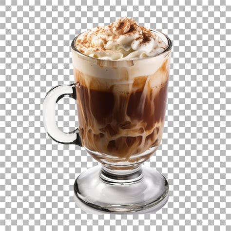 Premium PSD A Glass Cup Of Coffee With A Lid That Says Hot Chocolate On It