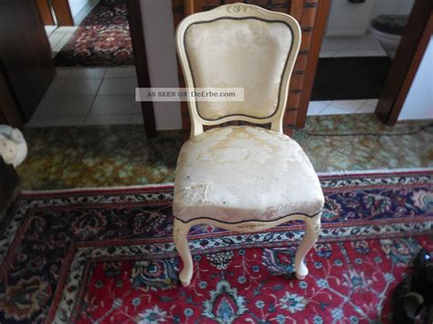 Tr Ggelmann Stuhl Schleiflack Barock Chippendale Stilm Bel Shabby Antik