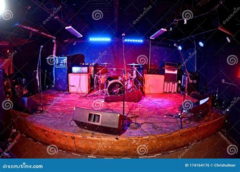 Empty Grunge Concert Stage Stock Photo Image Of Happy 174164176