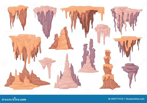 Stalagmites Stalagmite And Stalactite Underwater Cave Or Stone Cavern