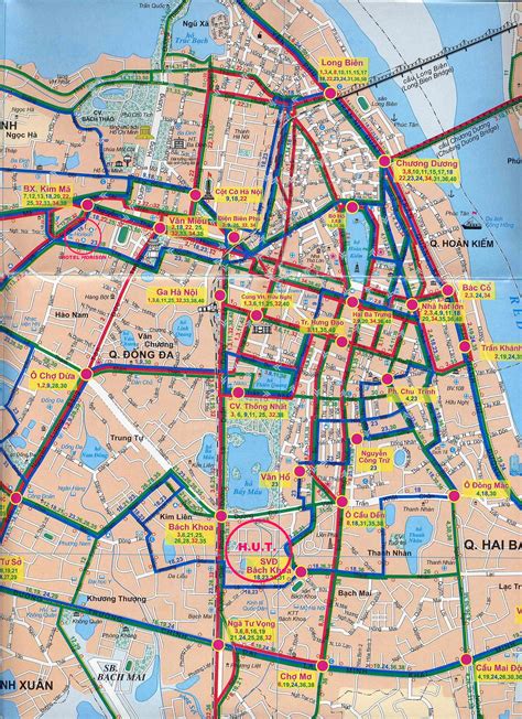 Hanoi City Bus Line Map - Hanoi • mappery