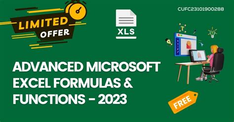 Advanced Microsoft Excel Formulas Functions Cigma Foundation