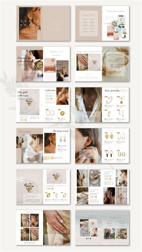 Jewellery Product Catalog Template Editable Wholesale Lookbook Canva