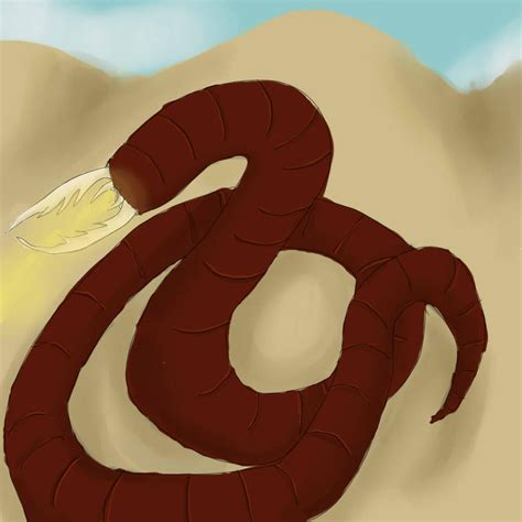 mongolian death worm by hyruchewey on DeviantArt