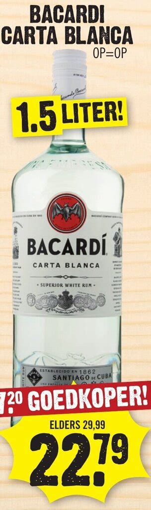 BACARDI CARTA BLANCA 1 5 Liter Aanbieding Bij Dirk