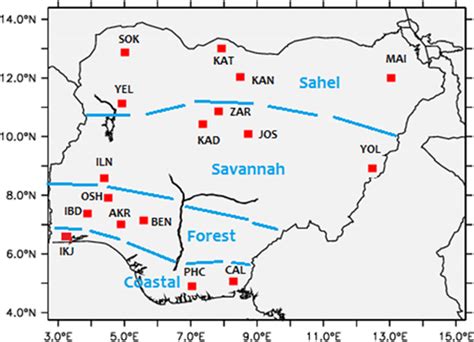 Climate Map Of Nigeria