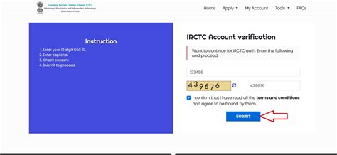 Irctc Account Verification Register Csc Gov In Status Check