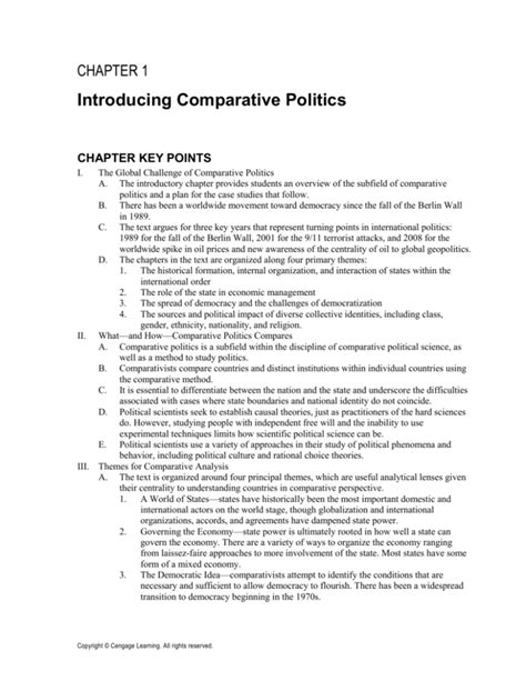 Introducing Comparative Politics