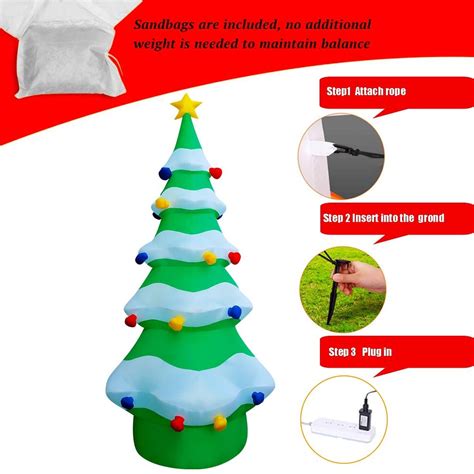 Seasonblow 12 Ft Giant Inflatable Christmas Tree Xmas Decoration For