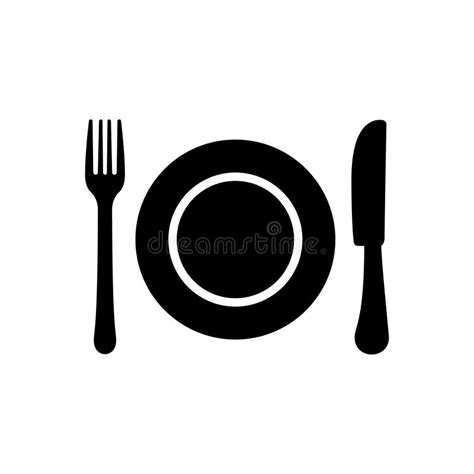 Restaurant Metall Besteck Für Das Abendessen Glyph Piktogramm. Gabel ...