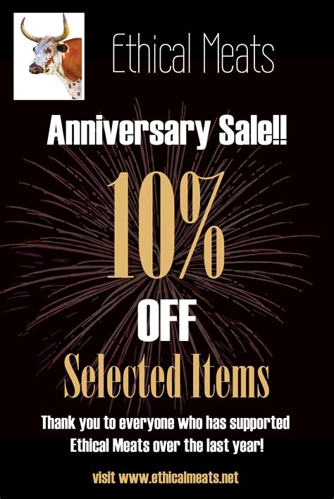 Anniversary Sale 2023 Ethical Meats