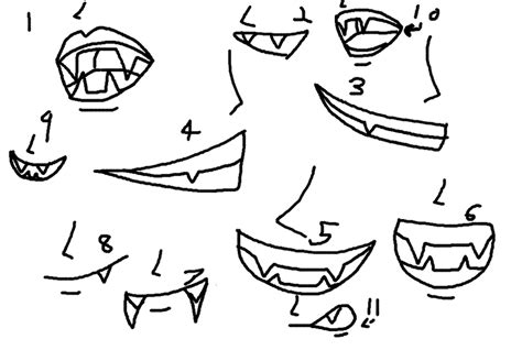 vampire teeth drawing chart by Clover-san311 on DeviantArt