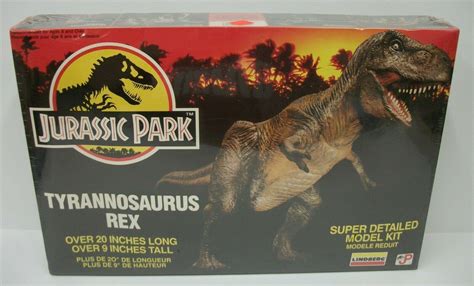 Vintage 1993 Lindberg Jurassic Park Tyrannosaurus T Rex Dinosaur Model Kit Mib 2057761592