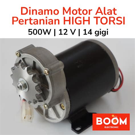 Jual Dinamo Motor High Torsi 500W DC12V 14Gigi Alat Pertanian 7133