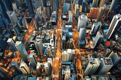 Premium Ai Image Bird Eye View Of City Scape