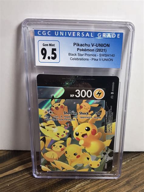 Mavin CGC 9 5 GEM MINT Pikachu V Union Celebrations Promo Pokemon