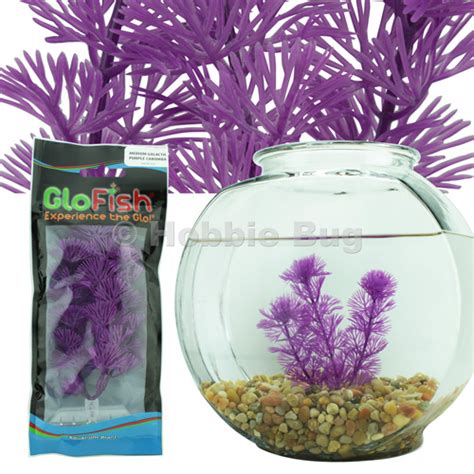 Tetra GloFish Aquarium Plants Fish Tank Décor – Medium Glactic Purple ...