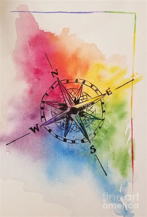 Compass Painting by Kimberley Snyder | Pixels