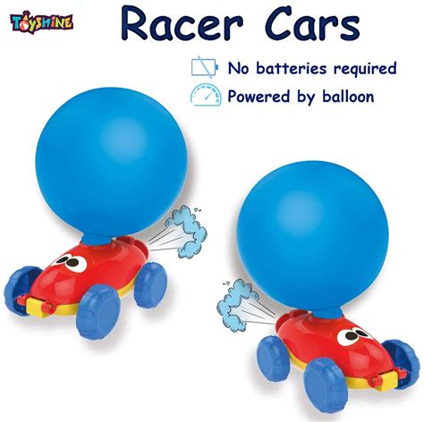 Toyshine Balloon Powered Cars Balloon Racers With Manual Balloon Pump