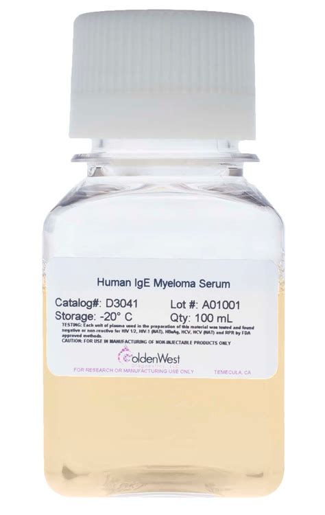 Human IgE Myeloma Serum – Golden West Diagnostics, LLC
