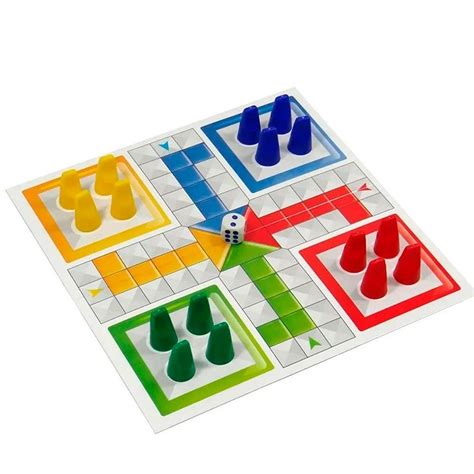 Jogo Ludo Tabuleiro Dado E 16 Pinos Coloridos Infantil Feira Da