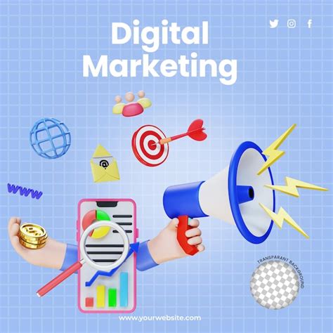 Illustration Du Marketing Numerique Psd Mod Les Psd Gratuits De