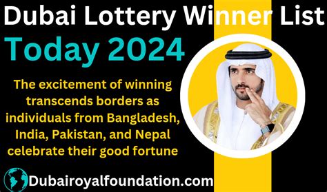 Dubai Lottery Winner List Today