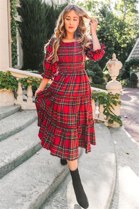 Madeline Dress In Holiday Plaid Julekjole Sying