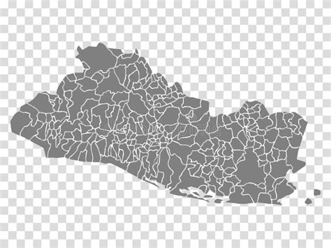 Blank Map Of El Salvador Municipalities Of El Salvador Map High