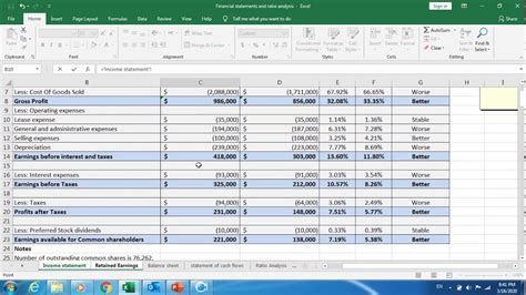 Quality Of Earnings Excel Template