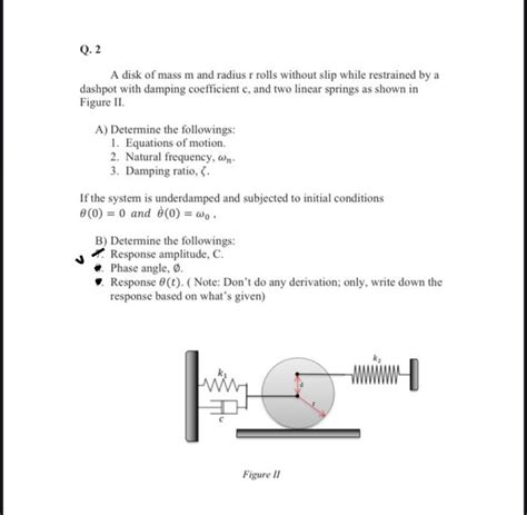 Solved Q A Disk Of Mass M And Radius R Rolls Without Slip Chegg