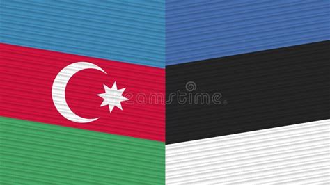 Estonia And Azerbaijan Two Half Flags Together Stock Image Image Of