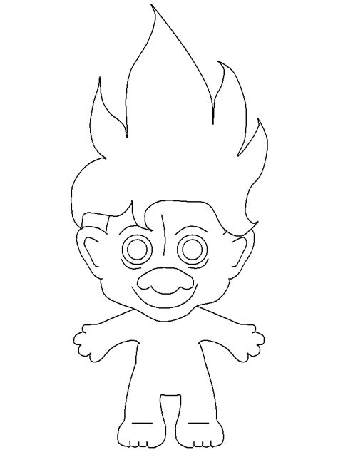 Troll Doll Coloring Page