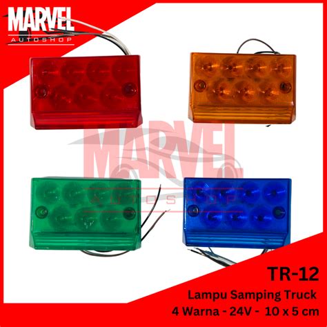 Jual LAMPU LED SAMPING BAK TRUCK TRUK KOTAK 12V 24V 24 VOLT WARNA