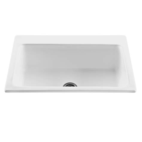 Thermocast Manhattan Drop In Acrylic 33 In 1 Hole Single Bowl Kitchen