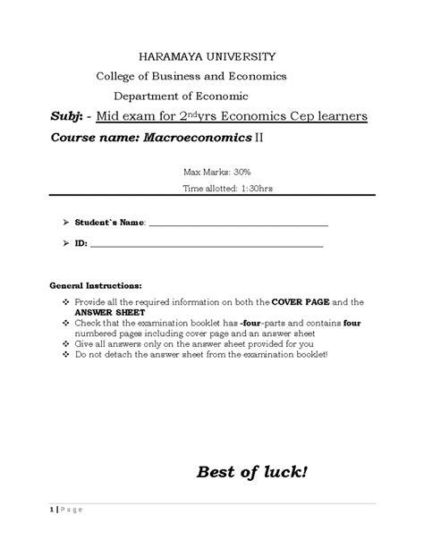 Economics Mid Year 2013 Exam Paper 6