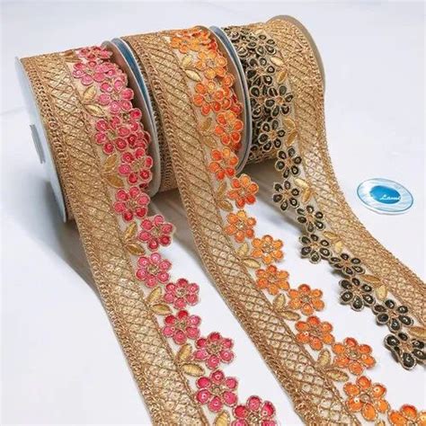 Organza Embroidered Laces For Garments Width 2 25 Inch ID