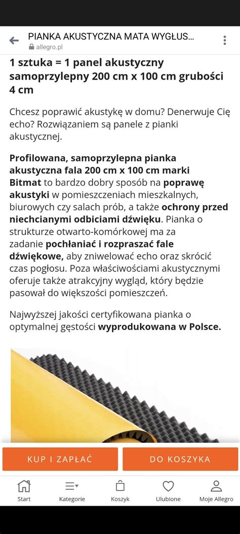 Pianka Akustyczna Wyg Uszaj Ca Samoprzylepna Cz Stochowa Wrzosowiak